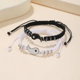 Tai Chi Yin Yang Couple Bracelet for Lover Handmade Woven Baided Rope Adjustable Bracelets Bff Friendship Bangles Jewelry Gift