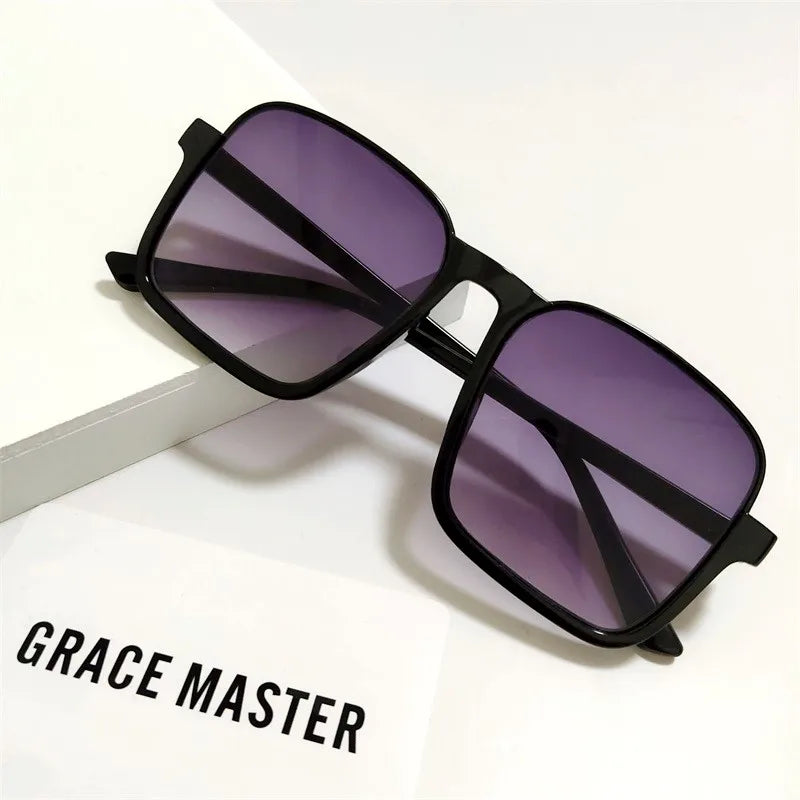 Oversized Square Sun Glasses For Men Women 2022 Fashion Popular Ins Luxury Brand Design Eyewear Trending Uv400 Shades New