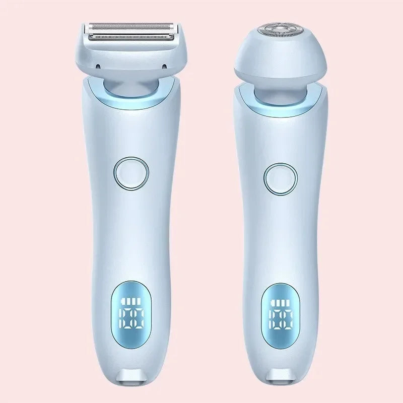 Electric Razors for Women 2 In 1 Bikini Trimmer Face Shavers Hair Removal for Underarms Legs Ladies Body Trimmer IPX7 Waterproof