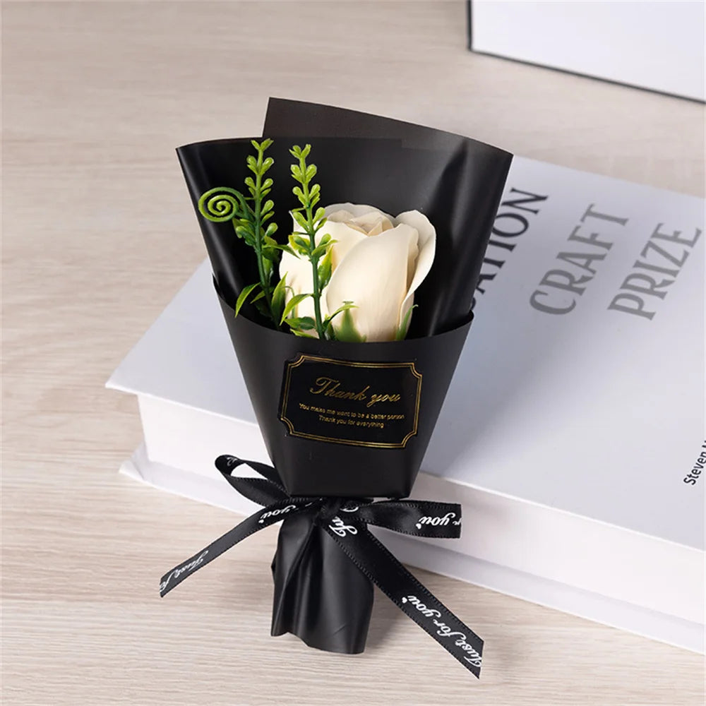 Soap Rose Bouquet Valentines Day Gift for Friends Wedding Bouquet Home Decorations Rose Flower Bouquet Hands Wedding Party Gifts