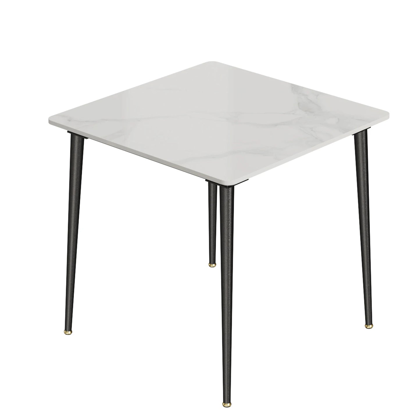 Restaurant Marble Dining Table Serve Table with Metal Legs Island Kitchen Furniture for 4-6 Seats Cafe Shop Desk ( NO CHAIR)