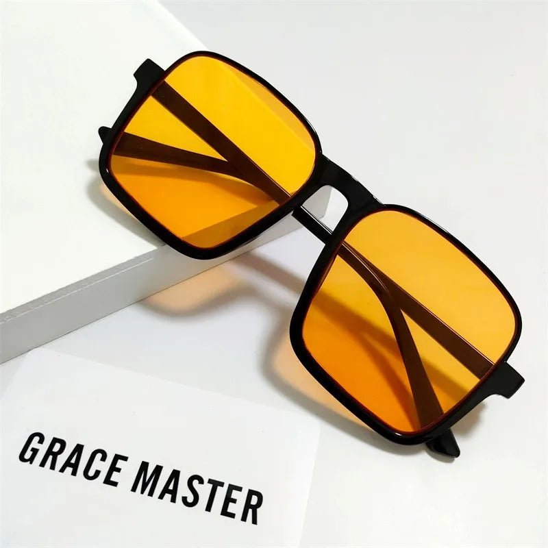 Oversized Square Sun Glasses For Men Women 2022 Fashion Popular Ins Luxury Brand Design Eyewear Trending Uv400 Shades New