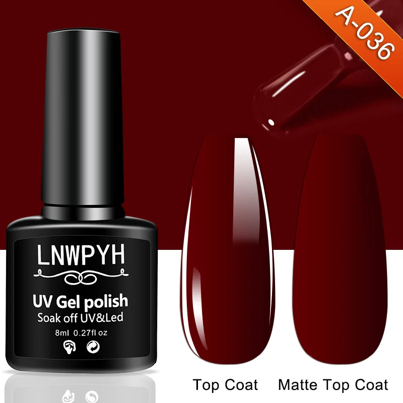 Nail Gel Polish 36 Color Gel Nail Polish Semi Permanent Gel Vernis Base Top Coat Nail Art Manicure Soak Off LED UV Gel Varnishes