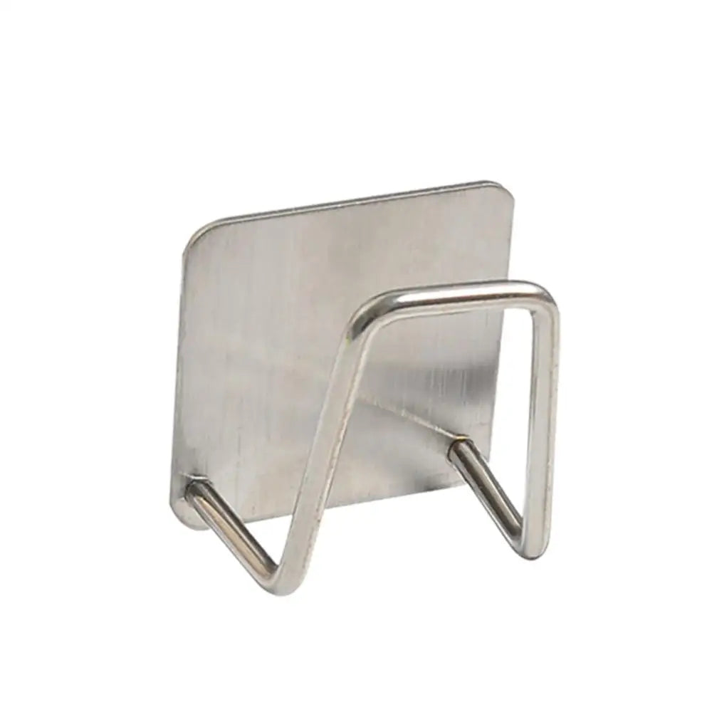 Kitchen Sponges Holder Self Adhesive Sink Sponges Drain Drying Rack Stainless Steel Storage Holder Kitchen Sink Accessories