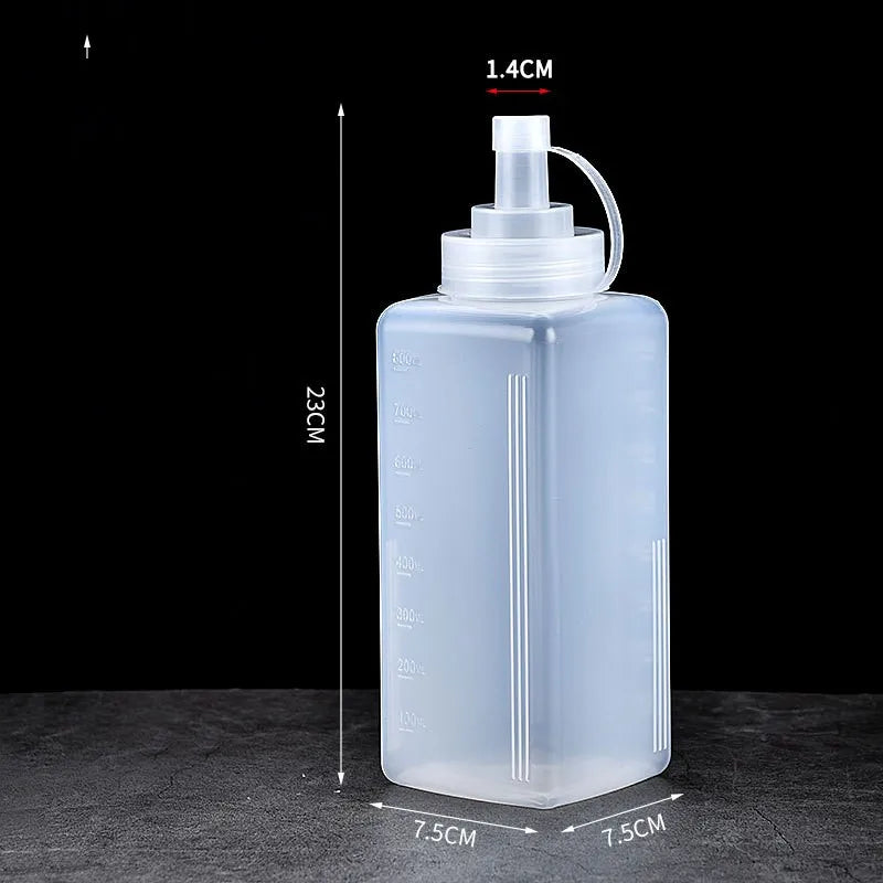 450-1000ml Squeeze Condiment Bottle with Lid plastic squeeze bottle Jam Salad Dressing Storage Dispenser Kitchen Accessories