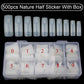 Nail Capsules 500pcs/Box Artificial Nail Tips Full Cover Nails Tips Acrylic Transparent Nail Capsules French Manicure False Nail