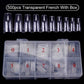 Nail Capsules 500pcs/Box Artificial Nail Tips Full Cover Nails Tips Acrylic Transparent Nail Capsules French Manicure False Nail