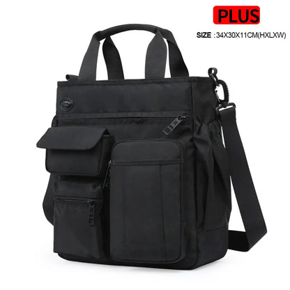 Men Multifunction Shoulder Messenger Bag Headphone Hole Waterproof Nylon Travel Handbag Large Business Storage Sling Bags XA11C