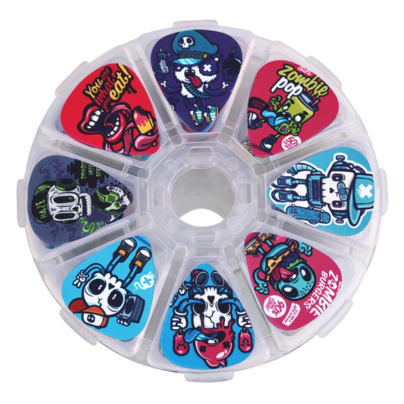 SOACH 50pcs guitar picks pick 1 box case colorful fashion Guitar Accessories cartoon Guitar paddle Mix Plectrums + Clear Makeup