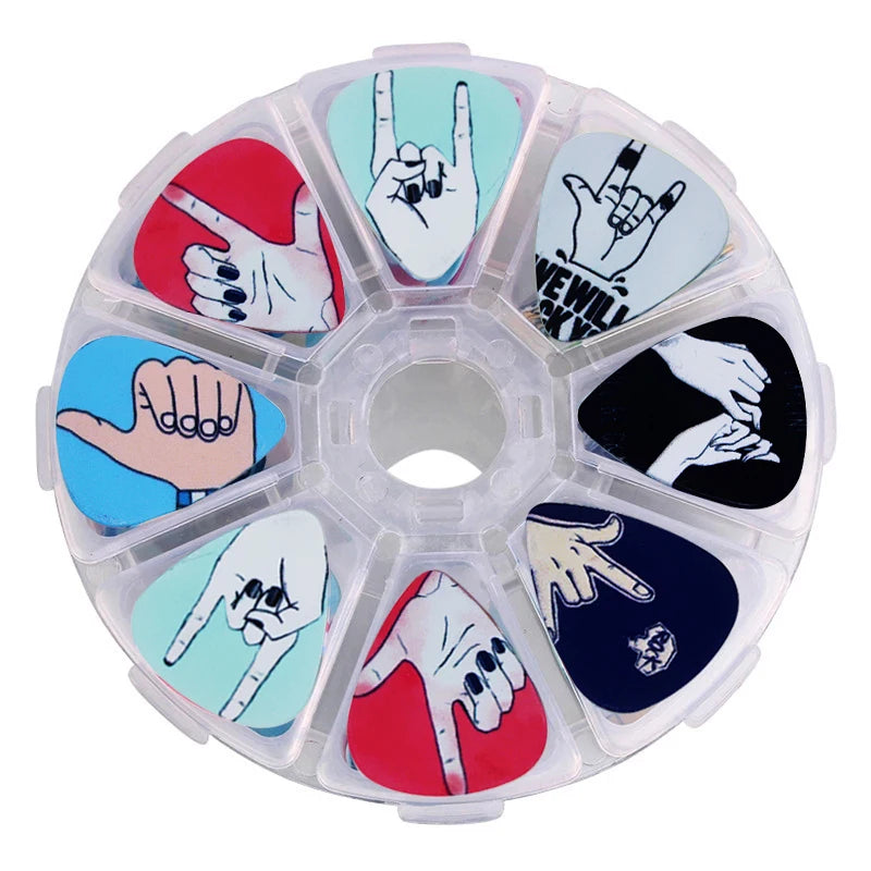 SOACH 50pcs guitar picks pick 1 box case colorful fashion Guitar Accessories cartoon Guitar paddle Mix Plectrums + Clear Makeup