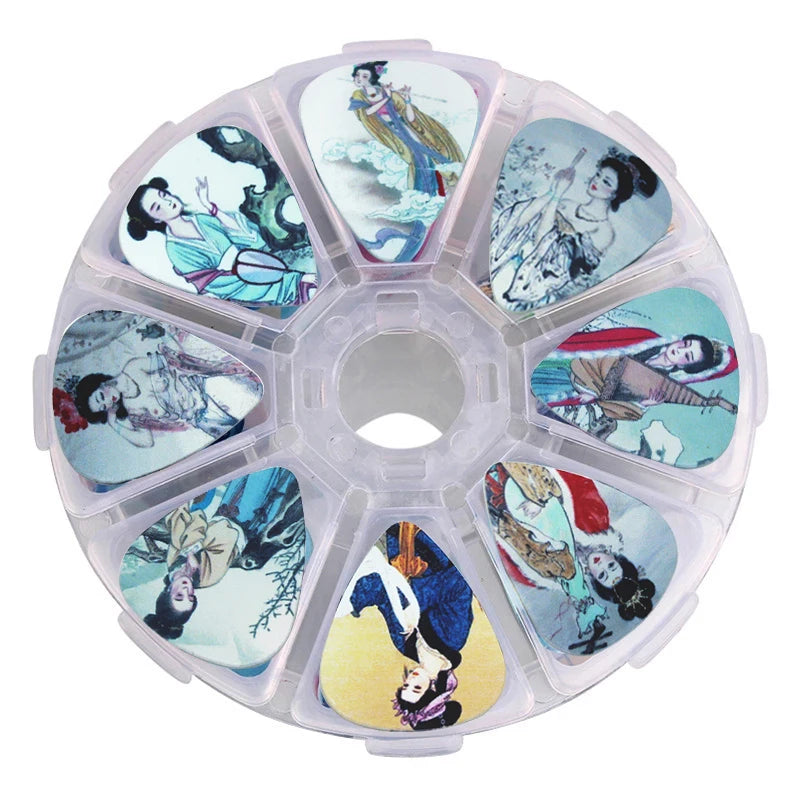 SOACH 50pcs guitar picks pick 1 box case colorful fashion Guitar Accessories cartoon Guitar paddle Mix Plectrums + Clear Makeup