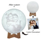 3D Printing Moon Lamp Personalized Photo Text Customized Night Light USB Rechargeable Birthday Mother Day Valentine's Lunar Gift