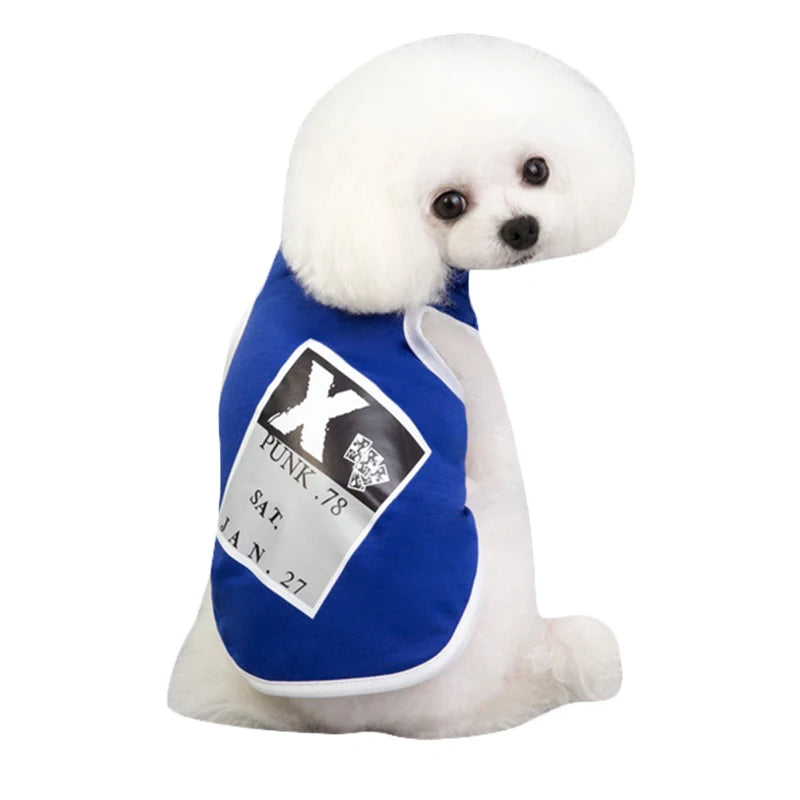 Vest Small Pet Shirt Cat Dog Clothes Paw Print Heart Love Design Cotton Dogs T Shirt Pet Puppy Summer Apparel Clothes Dog Coat