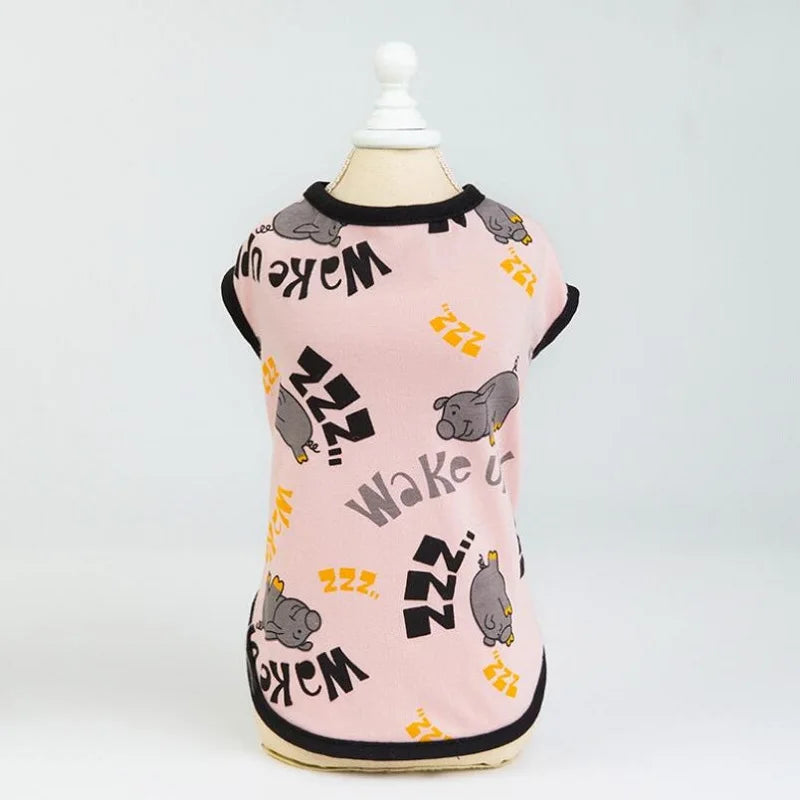 Vest Small Pet Shirt Cat Dog Clothes Paw Print Heart Love Design Cotton Dogs T Shirt Pet Puppy Summer Apparel Clothes Dog Coat