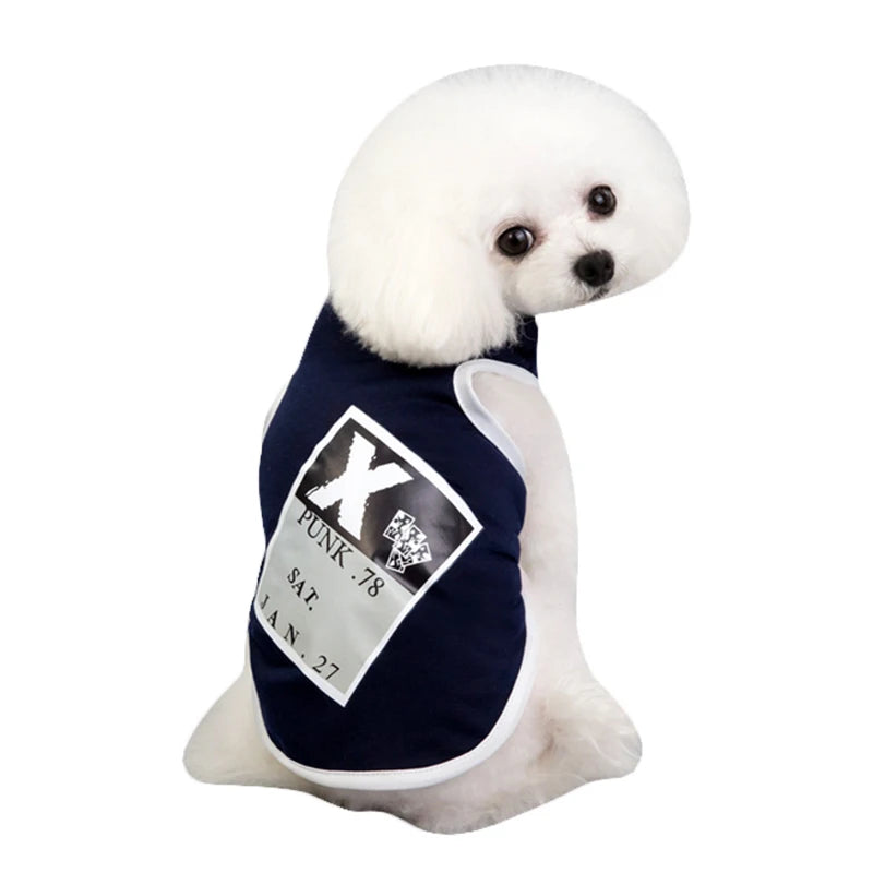 Vest Small Pet Shirt Cat Dog Clothes Paw Print Heart Love Design Cotton Dogs T Shirt Pet Puppy Summer Apparel Clothes Dog Coat