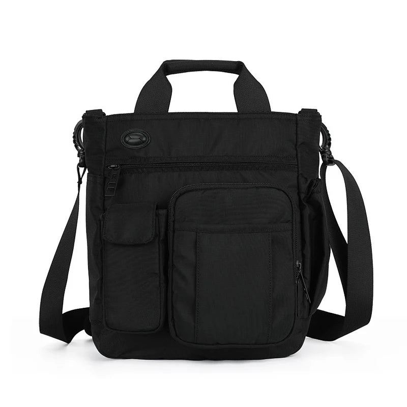 Men Multifunction Shoulder Messenger Bag Headphone Hole Waterproof Nylon Travel Handbag Large Business Storage Sling Bags XA11C