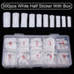 Nail Capsules 500pcs/Box Artificial Nail Tips Full Cover Nails Tips Acrylic Transparent Nail Capsules French Manicure False Nail
