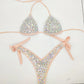 2020 venus vacation new style diamond bikini set bandage open swimwear push up rhinestone bling stones swimsuit sexy women swim