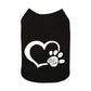 Vest Small Pet Shirt Cat Dog Clothes Paw Print Heart Love Design Cotton Dogs T Shirt Pet Puppy Summer Apparel Clothes Dog Coat