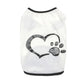 Vest Small Pet Shirt Cat Dog Clothes Paw Print Heart Love Design Cotton Dogs T Shirt Pet Puppy Summer Apparel Clothes Dog Coat