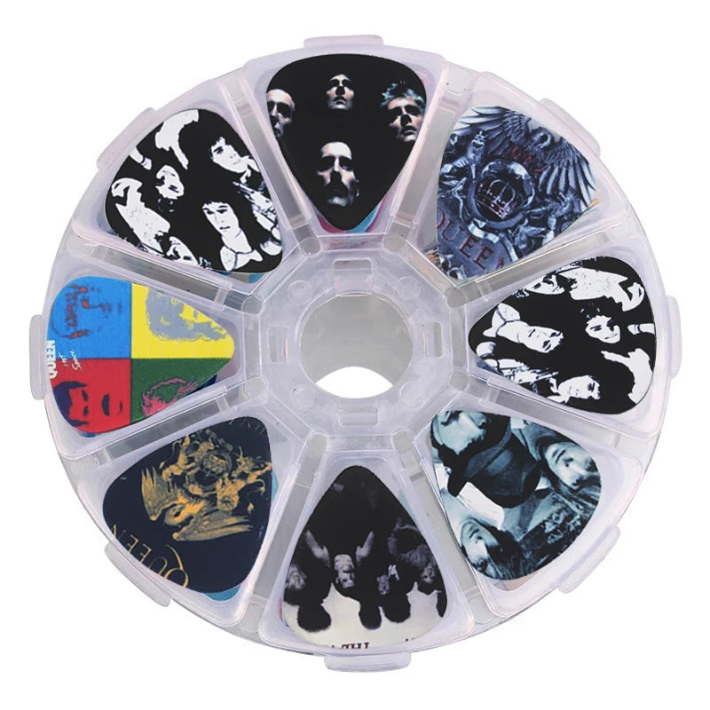 SOACH 50pcs guitar picks pick 1 box case colorful fashion Guitar Accessories cartoon Guitar paddle Mix Plectrums + Clear Makeup
