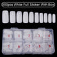 Nail Capsules 500pcs/Box Artificial Nail Tips Full Cover Nails Tips Acrylic Transparent Nail Capsules French Manicure False Nail