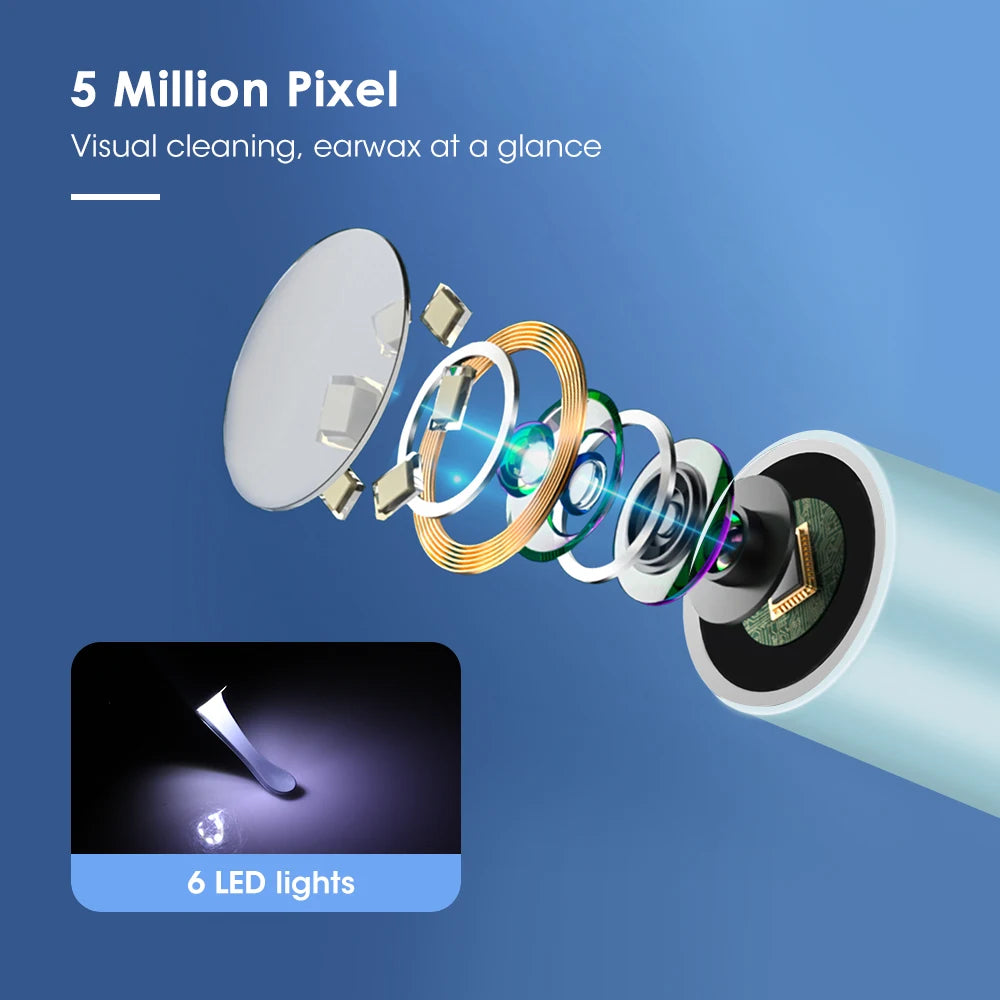3.9mm Wireless Intelligent Ear Cleaner 1080P Visual Otoscope Camera Ear Wax Remover Pick Spoon Cleaning Tools Luminous Endoscopy