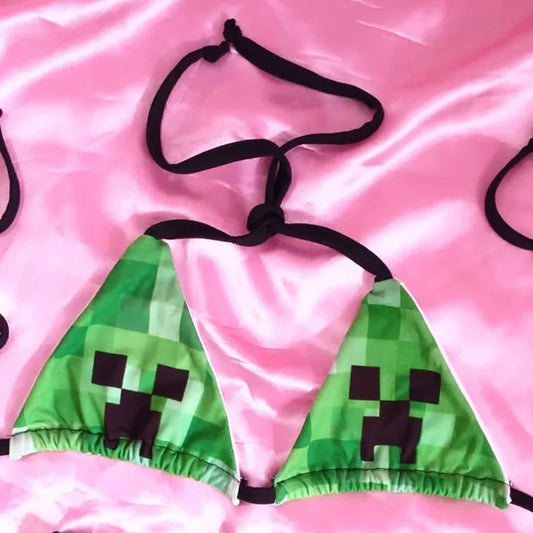 Y2K Sexy Rhinestone Cross Bikini Kawaii Bikini Gothic Bikini Swimsuit Goth Bathing Suit Summer Holiday Beachwear Bra Brief Sets