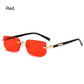 Trendy Rimless Sunglasses for Men Women Fashion Frameless Rectangle Sun Glasses Retro Shades Summer Traveling Eyewear