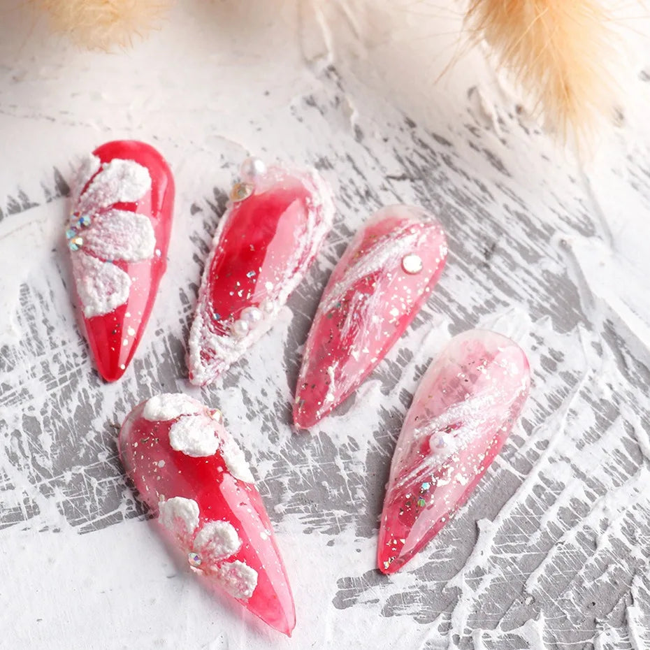 8g Nail Drawing Gel 3D Modeling Gypsum Gel Polish Plaster Glue Art Design DIY Flowers Painted Carved Nail Gel For Manicure Decor