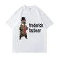 Frederick Fazbear The Fancy Bear Fnaf Tee Shirt Men Women Funny Meme Clothing T Shirt Pure Oversized Short Sleeve T-shirt