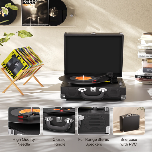 Maio S100 belt-driven Vintage gramophone device, vinyl record, turntable , high-fidelity stereo, built-in speaker, 3-speed