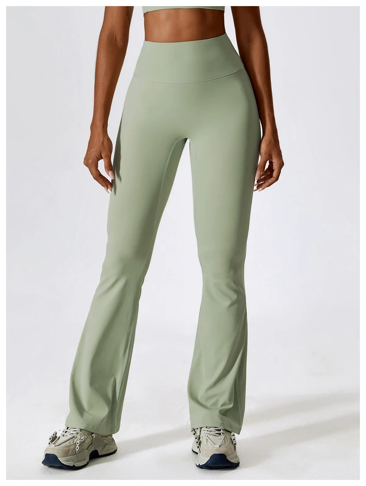 Flare Leggings Yoga Pants Women Bell-bottoms Yoga Trousers High Waist Fitness Pants Stretch Gym Casual Sports