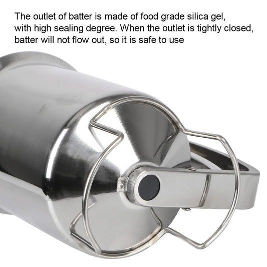 Kitchen Tool Cake Cupcake Dough Dispenser Funnels Piston Funnel With Support Batter Dispenser Baking Tools Stainless Steel