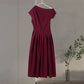 Elegant Long Dress Women Loose Skew Collar Sleeveless A Line Robe Female 2025 Spring Summer Solid Fashion High Waist Dress Lady