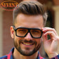Classic Oversized Square Sunglasses Men 2024 Luxury Brand Trendy Metal Big Frame Goggles Eyewear Stylish Sun Glasses For Ladies