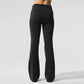 AL Elegant Women's Mid Waist Pants Autumn Fitness Yoga Pants Drawstring Casual Slimming Trumpet Pants Y2 Solid Color Floor Pants
