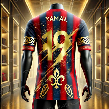 2025 New Summer Traditional ornamentation Yamal Num 19 CHATGPT Design Football Breathable Jersey Oversized O-neck Soccer Tee