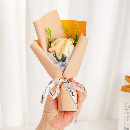 Mini Rose Soap Flower Bouquet Artificial Flowers Home Wedding Decorations Valentine'S Day New Year Birthday Gift Thanksgiving