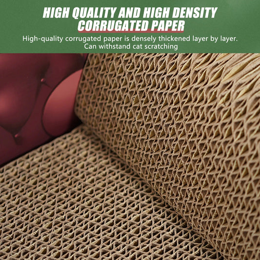 Large Cat Scratcher Couch Cat Sofa Bed Wear-resistant Scratch Lounge Cat Bed Cardboard Toy Pet Supplies Cat Accessories