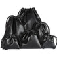 Travel PU Leather Headphone Bags Draw String Bag Black Headset Bag Dust-proof Earphone Cable Pouch Men Women