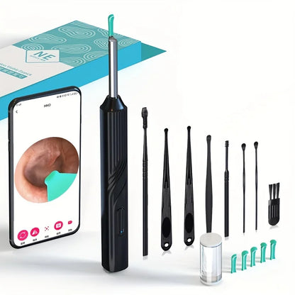 Smart Visual Ear Pick Ear Wax Reomoval Tool With 8pcs Set Ear Cleaner With1080P HD Otoscope Camera and 6 LED Lights