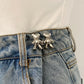 Cute Bear Jeans Buckles Jeans Pants Waistline Reduction Adjustable Metal Buckle Skirt Jeans Tools Trousers Accessories