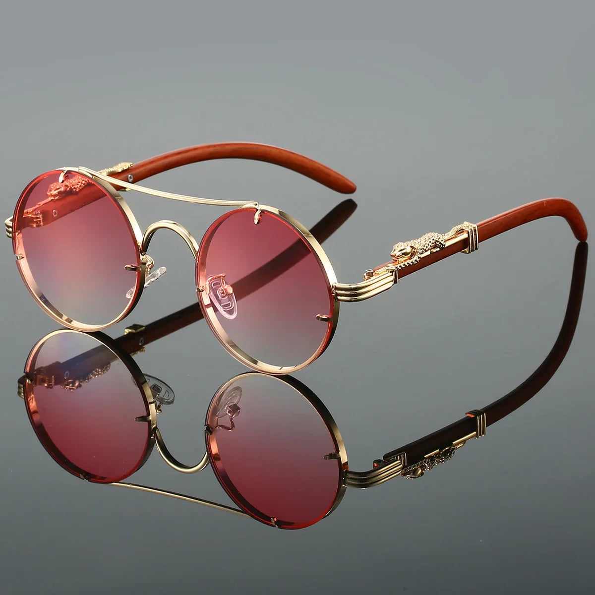 Luxury Retro Oval Metal Sunglasses for Women Men Luxury Fashion Brand Female Sun Glasses Punk Unisex Stylish Shades UV400