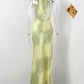 Sexy Striped Satin Halter Long Dress Women Elegant Backless Lace Up Party Dresses 2024 Autumn New Lady Slim Evening Vestidos