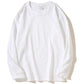 DIY Custom LOGO 260GSM 100% Cotton Heavy Weight Oversized Men T-shirt Long sleeves Pure Color For Winter Autumn Streetwear Tops