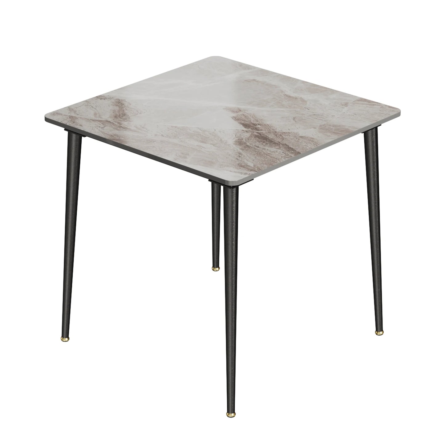 Restaurant Marble Dining Table Serve Table with Metal Legs Island Kitchen Furniture for 4-6 Seats Cafe Shop Desk ( NO CHAIR)
