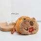 Kawaii Capybara Anime Plush Coin Purse Lovely Cartoon Round Bags Pendant Funny Mini Fashion Headphone Storage Bag