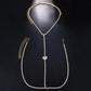 Fashion Rhinestone Heart Chest Chain Necklace Outfit for Women 2023 Sexy Jewelry Crystal Bikini Body Chain Club Accessories