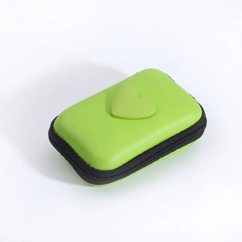 3D Love Heart Headphone Data Cable Storage Bags Charger Power Bank Rectangular Box Digital Product Storage Box Birthday Gifts